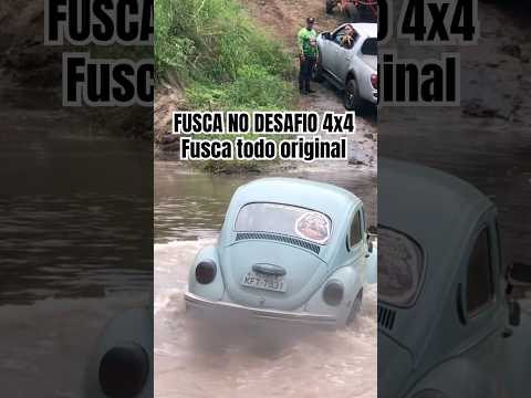 Fusca atravessado rio no desafio 4x4 passeio offroad em massaranduba Paraíba #fusca #4x4 #offroad