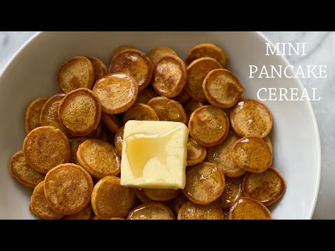 Tik Tok Mini Pancake Cereal Recipe  Using Trader Joe's Pumpkin Spice Pancake Mix. (TikTok)