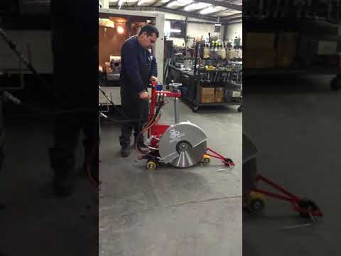 Khm concrete cutting. Walk behind push saw 20”