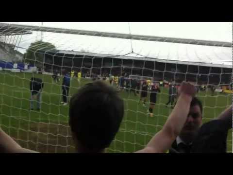Torquay v Crewe - after match celebrations