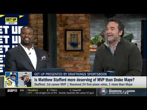 GET UP | "It’s laughable to say Matthew Stafford deserves MVP over Drake Maye" - Jeff Saturday
