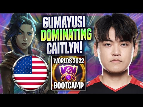 GUMAYUSI DOMINATING WITH CAITLYN! - T1 Gumayusi Plays Caitlyn ADC vs Tristana! | Bootcamp 2022