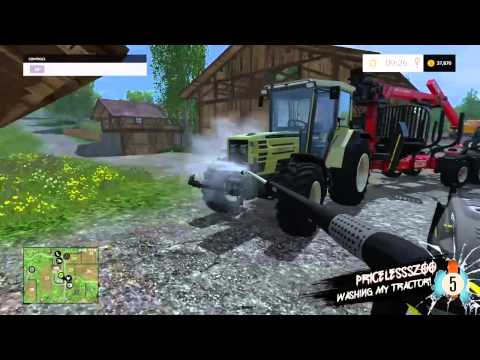 Pressure Washing Equipment On Farming Simulator 15 On Xbox One.