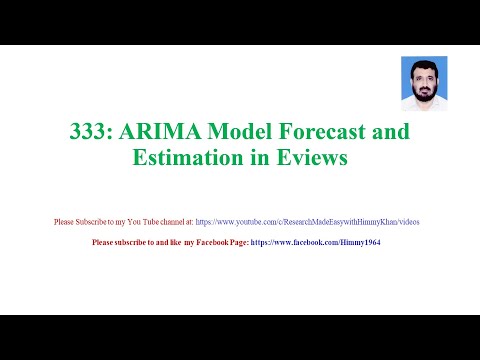 333 ARIMA Model Forecast and Estimation in Eviews