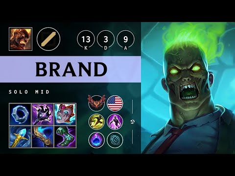 Brand Mid vs Xerath - NA Grandmaster Patch 25.08