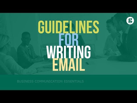 Guidelines for Writing Email