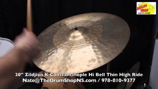 Video thumbnail for Zildjian K Constantinople Hi Bell Thin High Ride 20'' - The Drum Shop North Shore by Nate Morrison Drums
