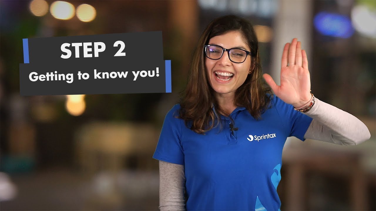 Sprintax US Tax Preparation STEP 2 – Getting To Know You