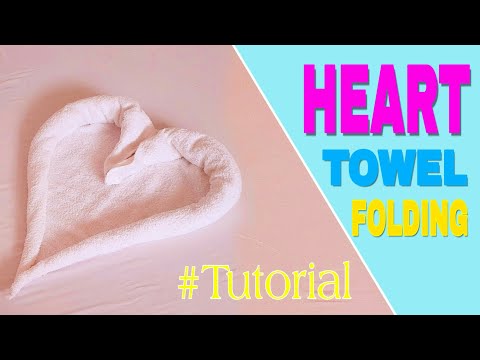 Heart towel folding #tutorial