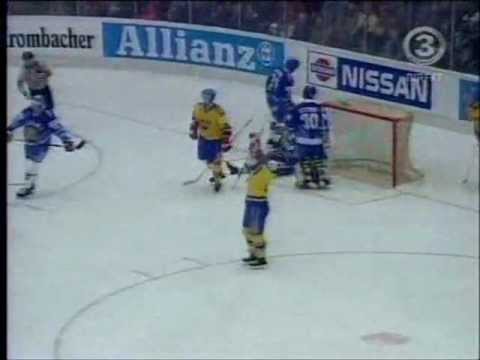 Mats Sundinin viimeisen minuutin maalit Suomea vastaan (Jääkiekon MM 1991)