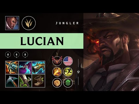 Lucian Jungle vs Riven - NA Grandmaster Patch 25.24