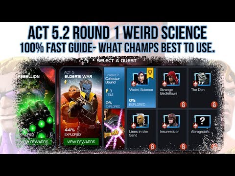 Act 5.2 Round 1 - 100% explored fast guide # Champs to use // Marvel Contest of Champions