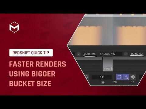 #RedshiftQuickTip 18: Faster renders using bigger bucket size