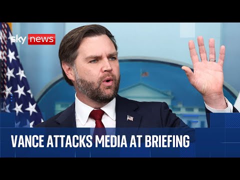 JD Vance and Karoline Leavitt hold White House news conference