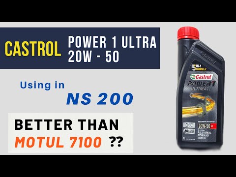 CASTROL POWER 1 ULTIMATE 20W 50 IN NS 200 | Vibrations ? | Better Than Motul ? | review |oil change