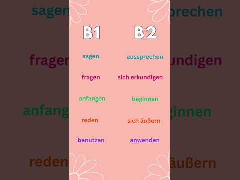 B1 vs. B2 Wortschatz 🌟