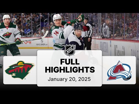 NHL Highlights | Wild vs. Avalanche - January 20, 2025