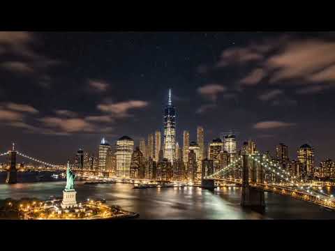 Skyline Sunset to Dawn Transition Cinematic Wide Shot