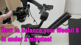 How to balance Weebill S in under just 2 minutes