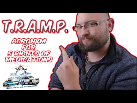 T.R.A.M.P (5 Rights of Medication) | EMT Acronym | Medic Materials