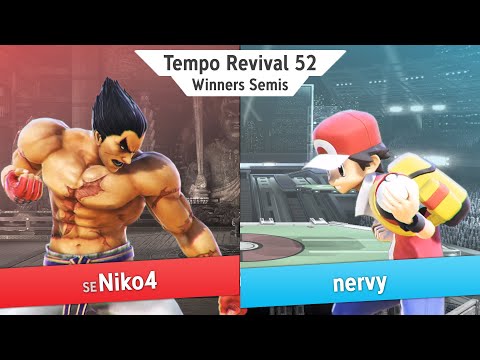 Tempo Revival 52 - SE | Niko4 (Kazuya) Vs. nervy (Pkmn Trainer) - Winners Semis - Smash Ultimate