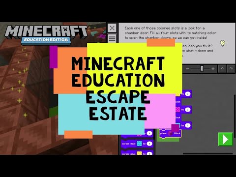 Minecraft Education Edition Escape Estate Red Door - Minecraft Demo Lesson - Hour of Code 2022