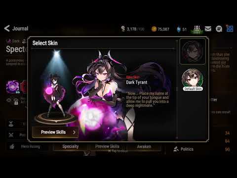 Epic seven new skin Specter tenebria