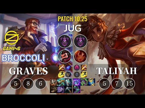 OZ BroCColi Graves vs Taliyah Jungle - KR Patch 10.25