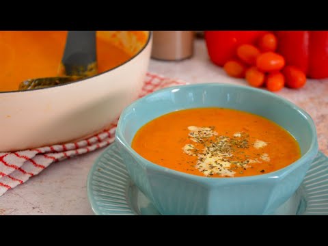 This Roasted Tomato Soup TASTES Like Restaurant Quality