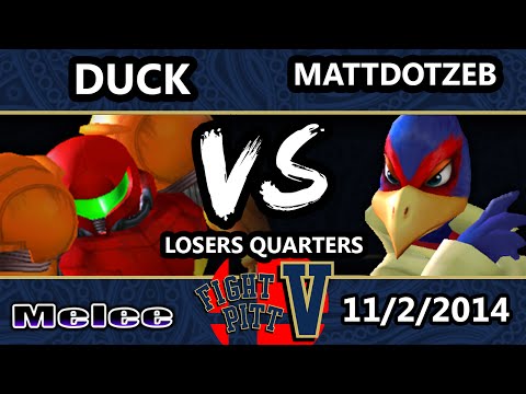 FPV - Duck (Samus) Vs. MIOM | MattDotZeb (Falco) SSBM Losers Quarters - Smash Melee