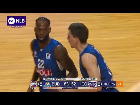 Andrija Grbović takes off for a two-handed SLAM (Budućnost VOLI - Igokea m:tel, 20.92023)