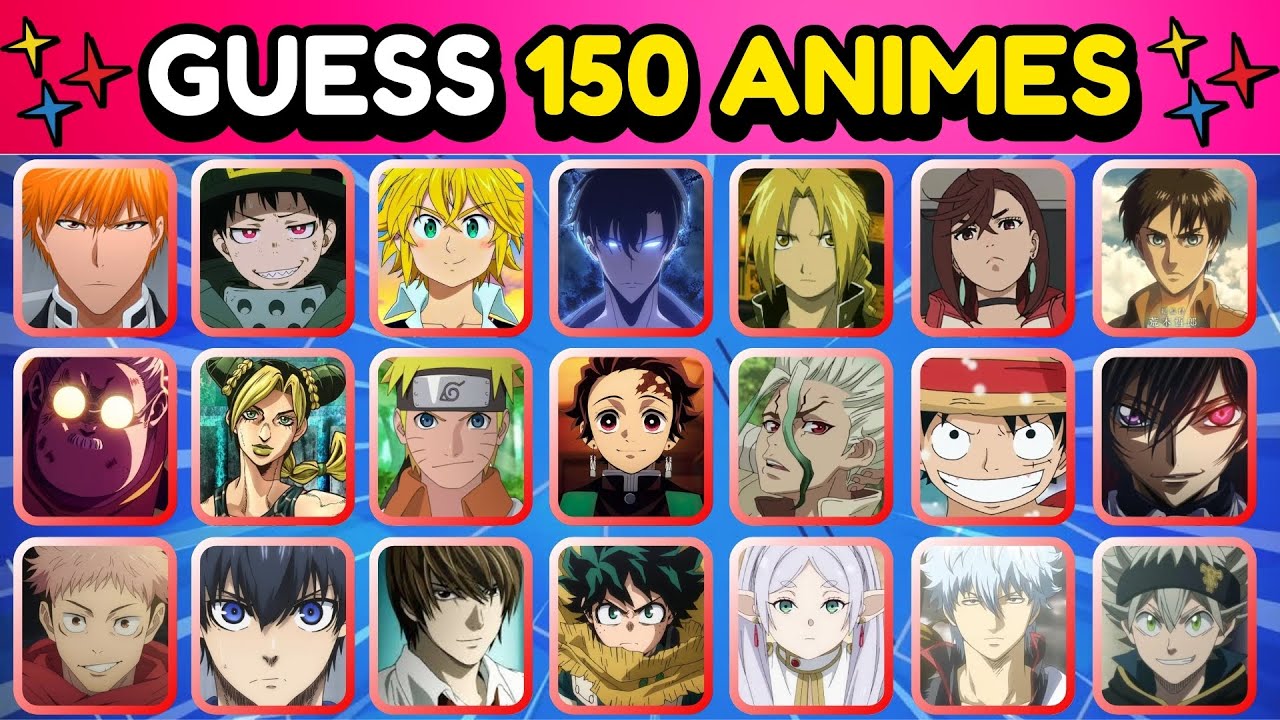 GUESS THE ANIME BY ITS PROTAGONIST 💫 | ✨ 150 CHARACTERS 150 ANIMES | Anime Quiz 🔥