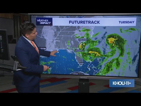 Sunday night update: Tropical Storm Imelda changes course