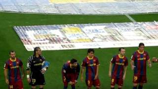 FC Barcelona Himno at Camp Nou   VS  Almeria