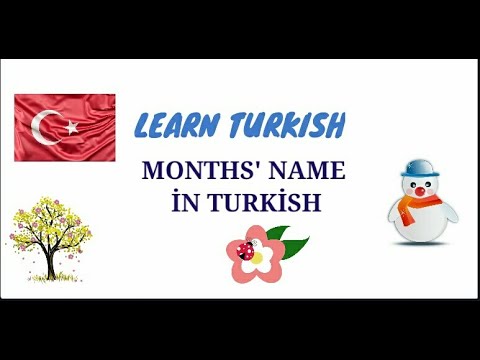Months' name in Turkish, Learn Turkish in 3 minutes