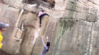 Video thumbnail of Tristar, V4. Stone Fort, LRC/Little Rock City