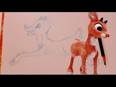 How to Draw RUDOLPH the Red Nosed Reindeer - @DramaticParrot