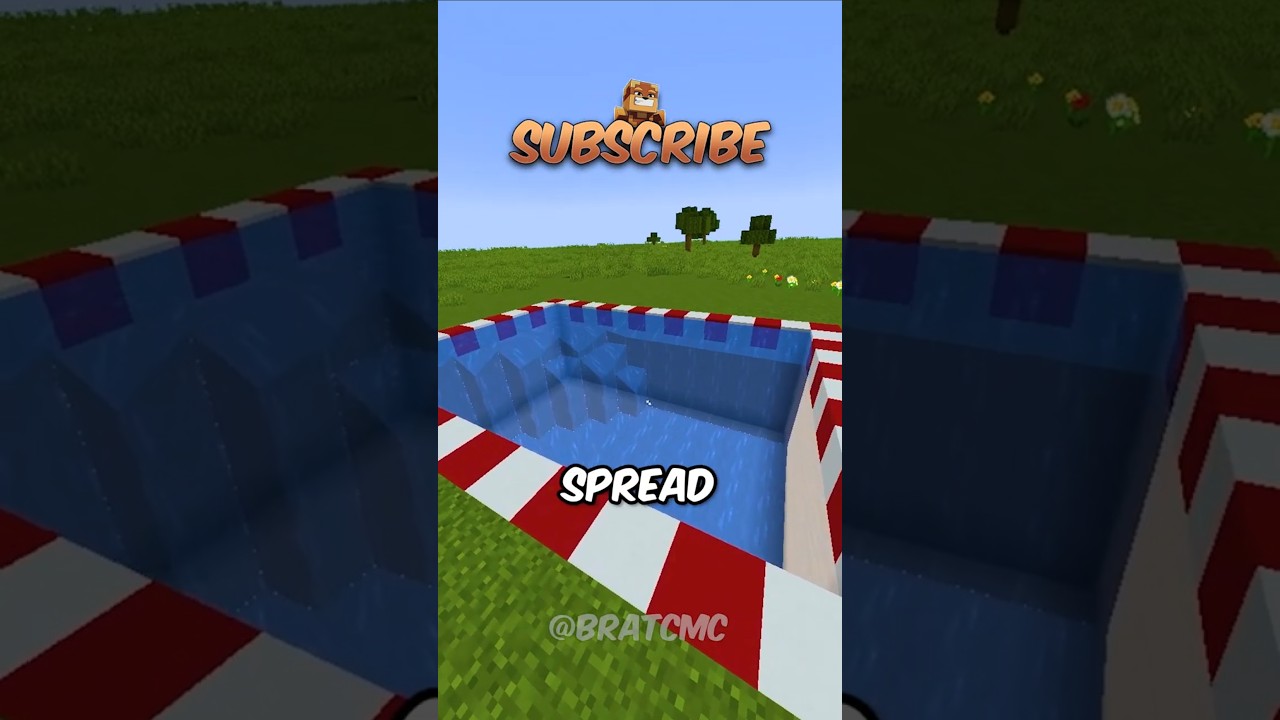 The Easiest Way to Fill a Pool With Water in Minecraft! #shorts  #minecraft