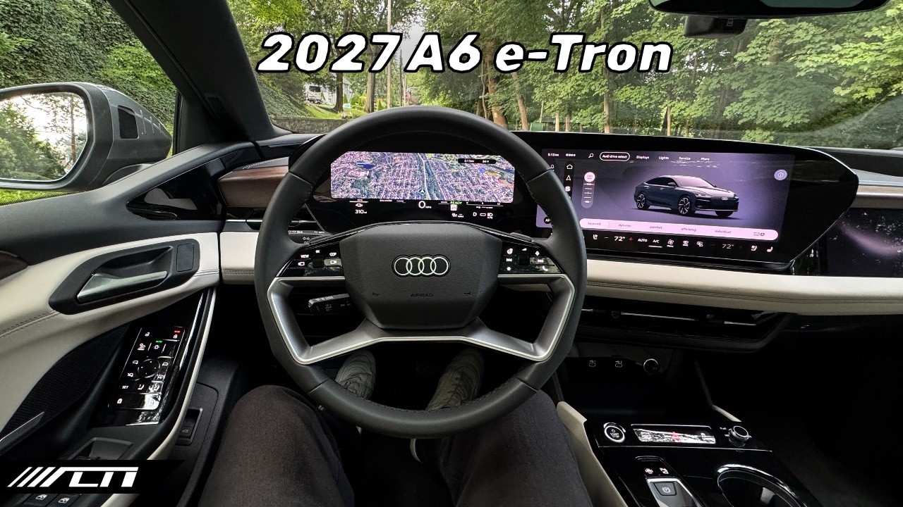 Audi A6 e-tron Sportback on the road