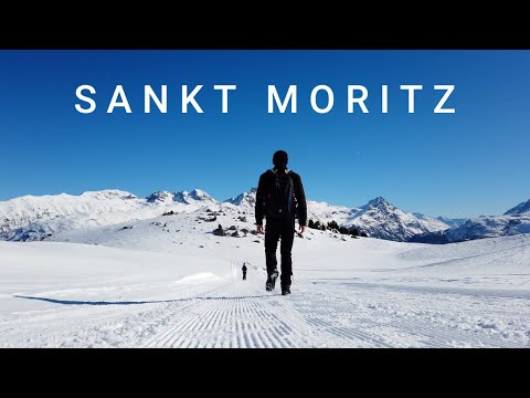 Winterwandern in Sankt Moritz, Graubünden - Schweiz