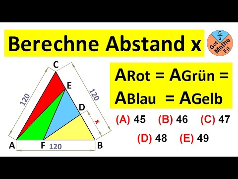 Wie lang ist der Abstand x? | Mathe Rätsel Geometrie | Känguru der Mathematik 2024