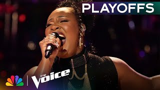 Taylor Deneen Gets Emotional with Oleta Adams&#39; &quot;Get Here&quot; | The Voice Playoffs | NBC