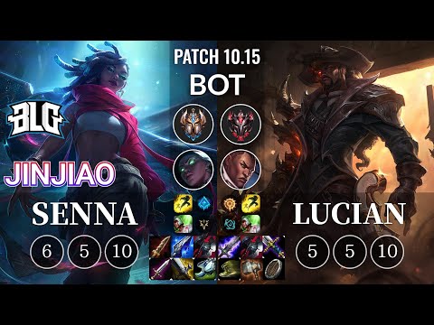 BLG Jinjiao Senna vs Lucian Bot - KR Patch 10.15