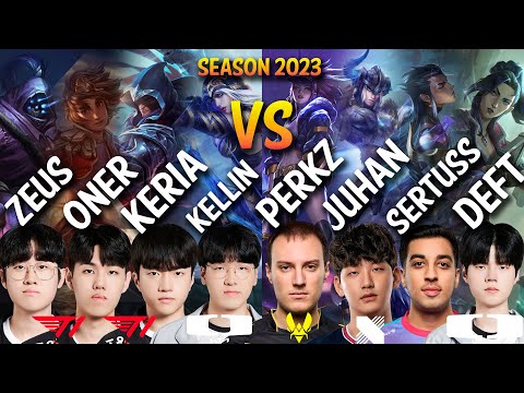 ZEUS, Oner, Keria, Kellin VS Perkz, Juhan, Deft, Sertuss - Patch 13.19 KR Ranked