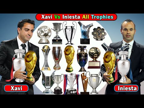 Xavi Vs Andres Iniesta Who Won More Trophies❓🏆 Andres Iniesta Vs Xavi All Trophies, Awards Compared.