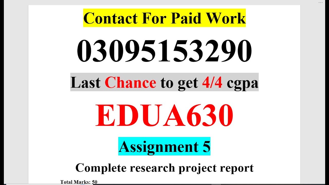 edua630 assignment 5 solution 2026 | edua630 assignment 5 | edua630 assignment 5 solution