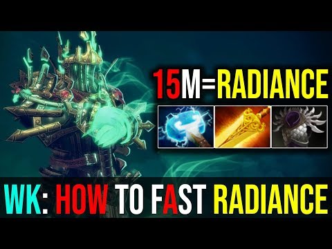 [Wraith King] How to Fast Farm 15Min Radiance Immortal Rank Patch 7.18 | Dota 2 FullGame