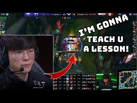 T1 FAKER gets his SWEET revenge against BRO Umti | POG