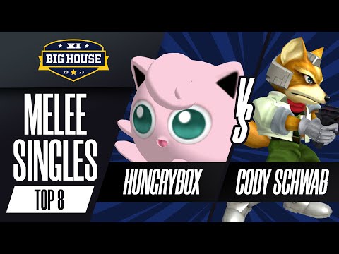Hungrybox (Jigglypuff) vs Cody Schwab (Fox) - Melee Singles Losers Top 8 - The Big House 11