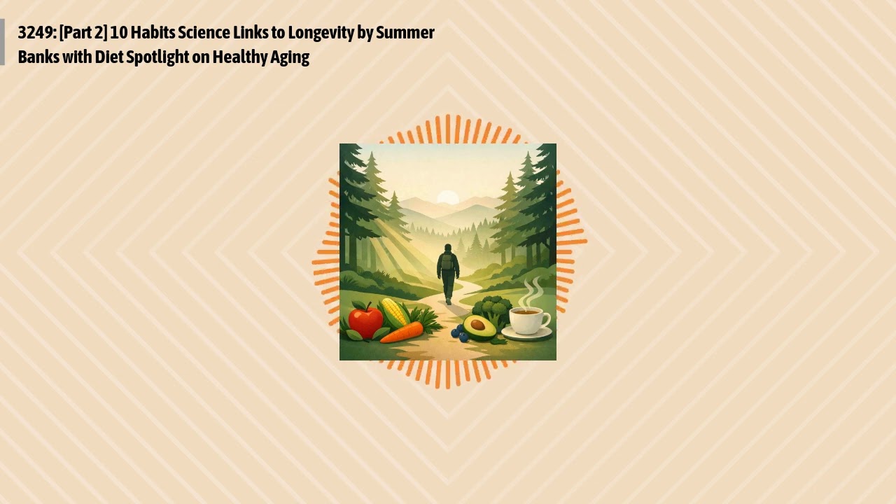 3249: [Part 2] 10 Habits Science Links to Longevity by Summer Banks with Diet Spotlight on...